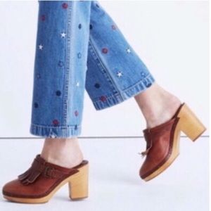 Madewell Chestnut Kiltie Clog